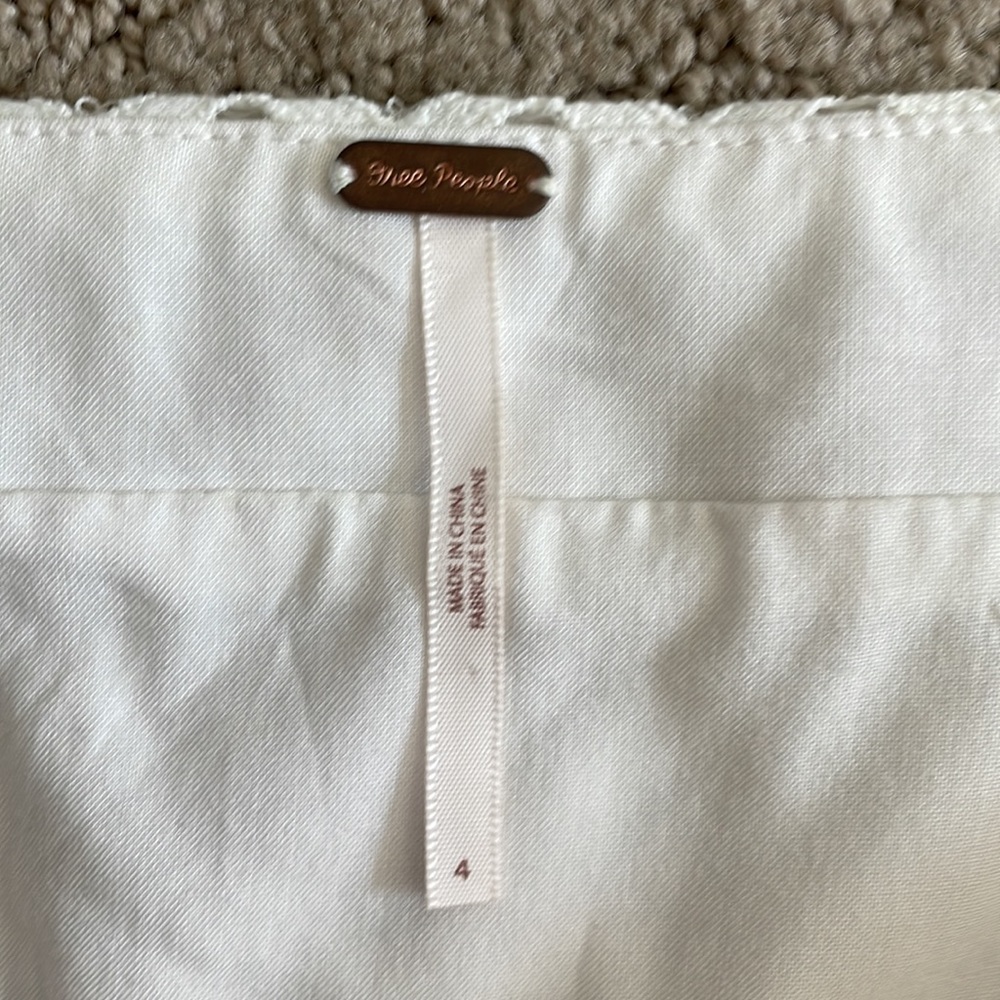 White Lace Free People Mini Skirt - Picture 2 of 5